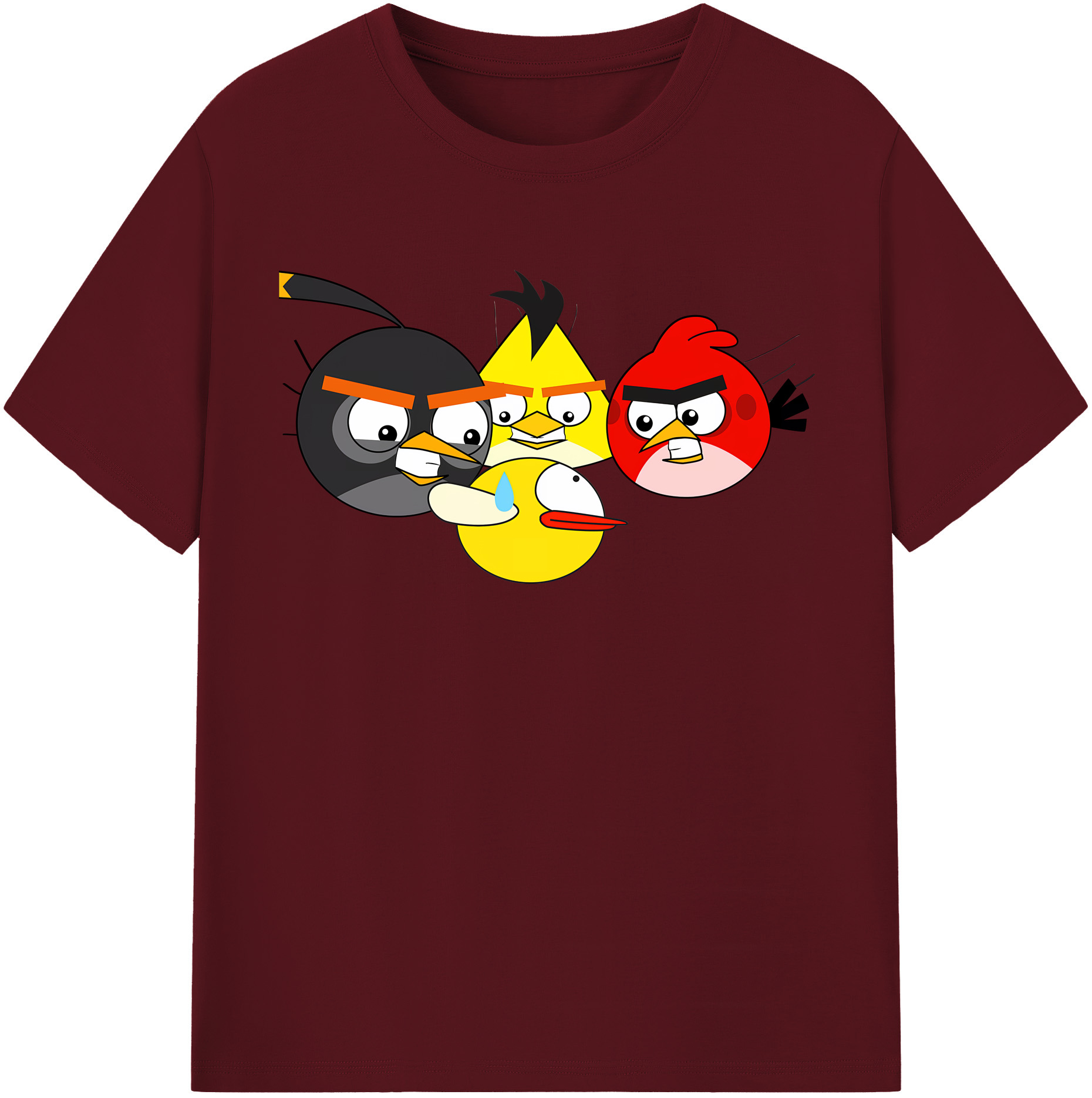 （画像用） Angry Birds アングリーバード 綿100％半袖Tシャツ（フロントプリント）